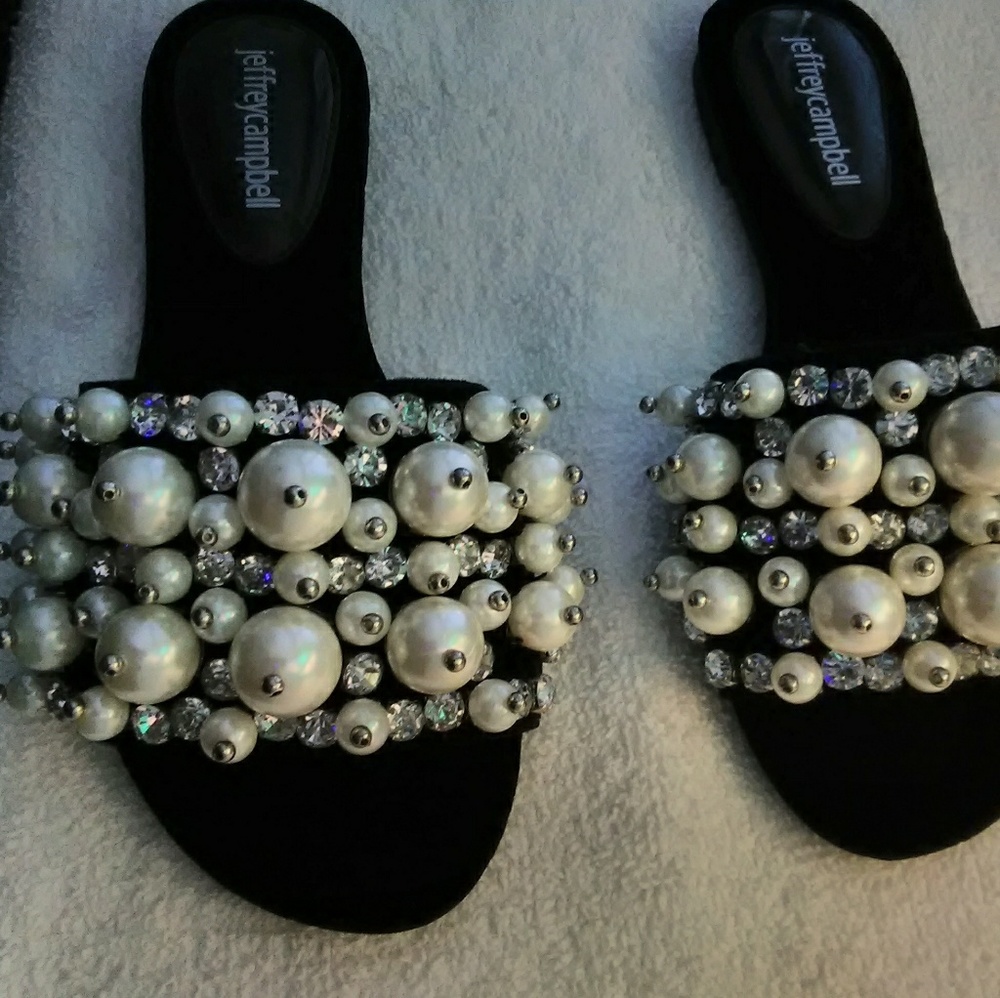 Jeffery Campbell Pixie Pearl Slide Sandals